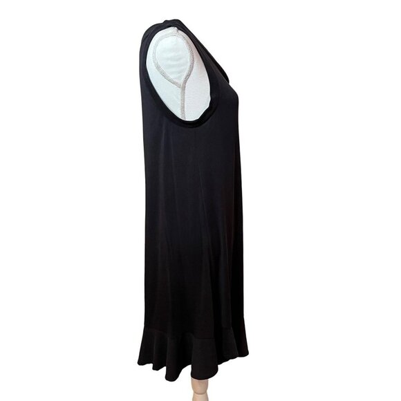 Moulinette Soeurs Raneri One Shoulder Dress Modal Ruffled Hem Detail Dark Gray S - Picture 6 of 11